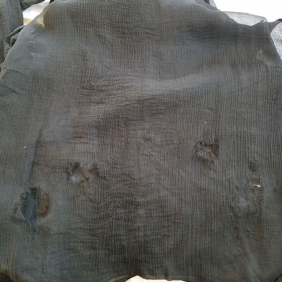 Foley + Corinna Beaded Floral Silk Cardigan Draped Open Front Vest XS - Picture 6 of 9